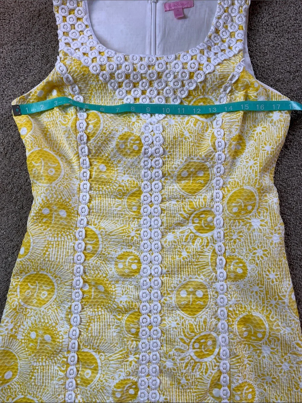 ☀️🌞☀️🌞RARE! Lilly Pulitzer Macfarlane Yellow Suns Shift sz8 EUC